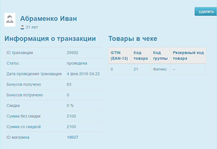 Сколько видов бонусов нужно вашему бизнесу? - Статистика по покупателю